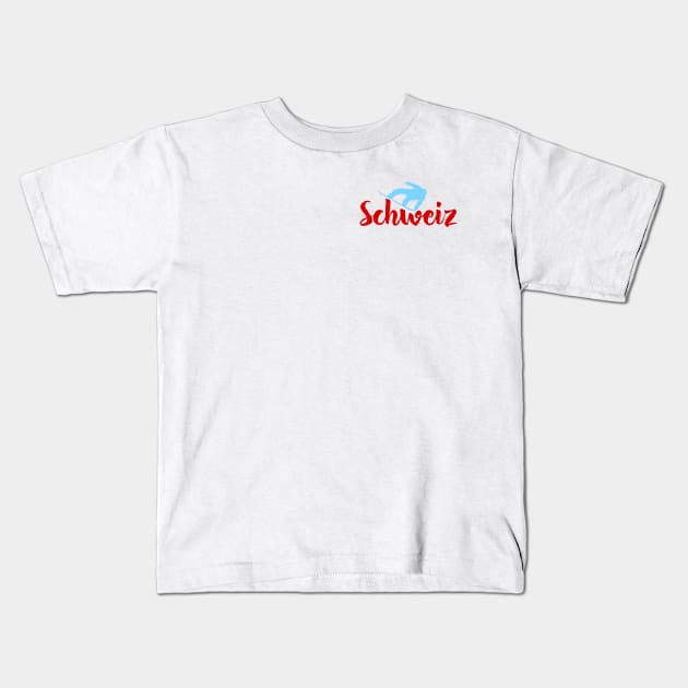 Schweiz Ski and Snow Fun Kids T-Shirt by ArtDesignDE